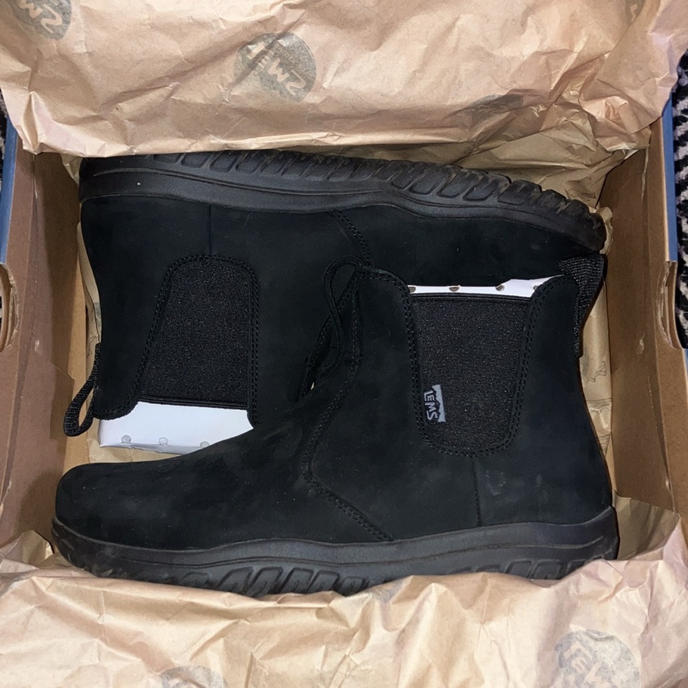 LEMS CHELSEA BOOTS BLACK MENS SUEDE